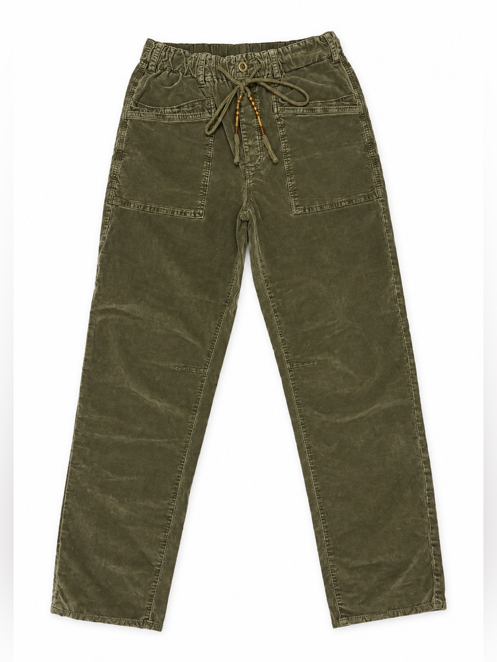 Free People City Slouch Cord Pants Olive Green XS